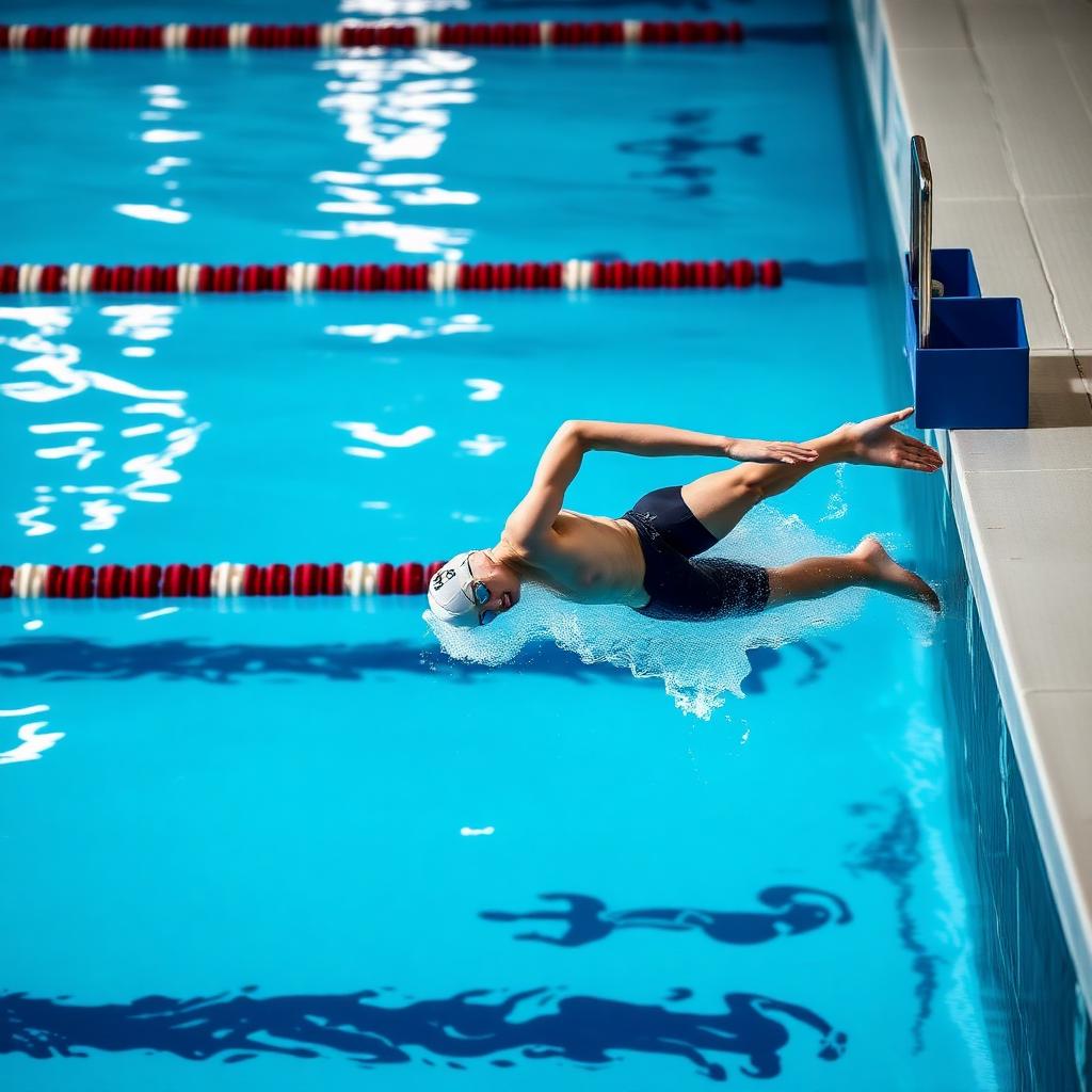 Swimmer diving training
